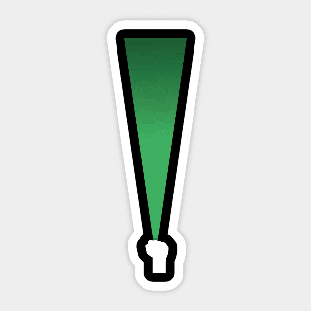 Minimalist Green Lantern Sticker by PWCreate